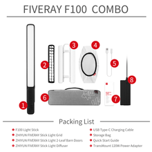 Load image into Gallery viewer, ZHIYUN F100: Fiveray 100W RGB Stick Light Combo Light - Zhiyun Australia