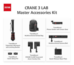 Zhiyun Crane 3 LAB Master Upgrade Kit - Accessories Pack - Zhiyun Australia