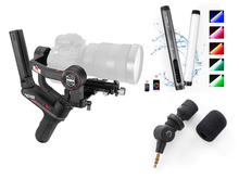 Load image into Gallery viewer, ZHIYUN Filmmakers Kit: 3 Axis DSLR Camera Gimbal + Condenser Microphone + Water proof RGB tube Light - Zhiyun Australia
